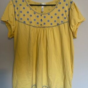 Yellow Floral Women's Top